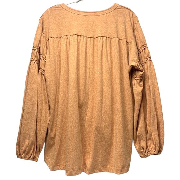 Easel Peasant shirt size medium relaxed, oversized New With Tags Peach Boho - Picture 2 of 13
